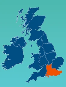 map london south east small