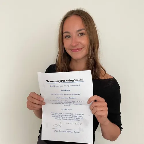 Lauren James certificate picture