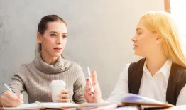 Two women in meeting