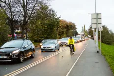 Leeds cycle route and traffic 0023