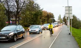 Leeds cycle route and traffic 0023