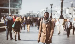 Pedestrians and black guyAdobeStock 80846001