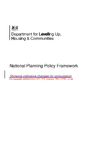 NPPF 2021 Proposed Tracked Changes